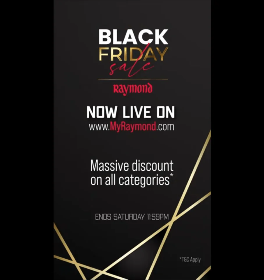 Raymond – Teaser Video Black Friday