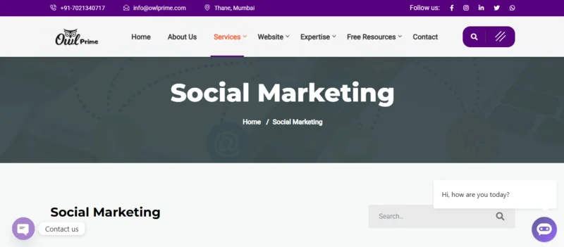 Top 10 Best Social Media Marketing Agencies in Mumbai - 7. Owl Prime