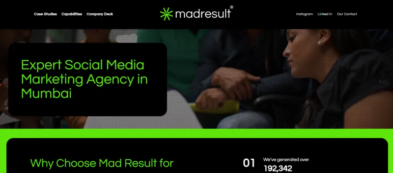 Top 10 Best Social Media Marketing Agencies in Mumbai - 9. Mad Result