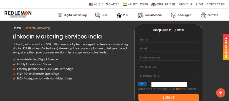 8 Best LinkedIn Marketing Companies in India for B2B Growth - 8. Red Lemon Digital