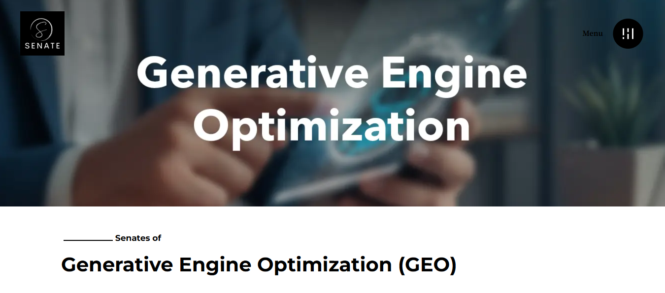 Senate Marketing website
