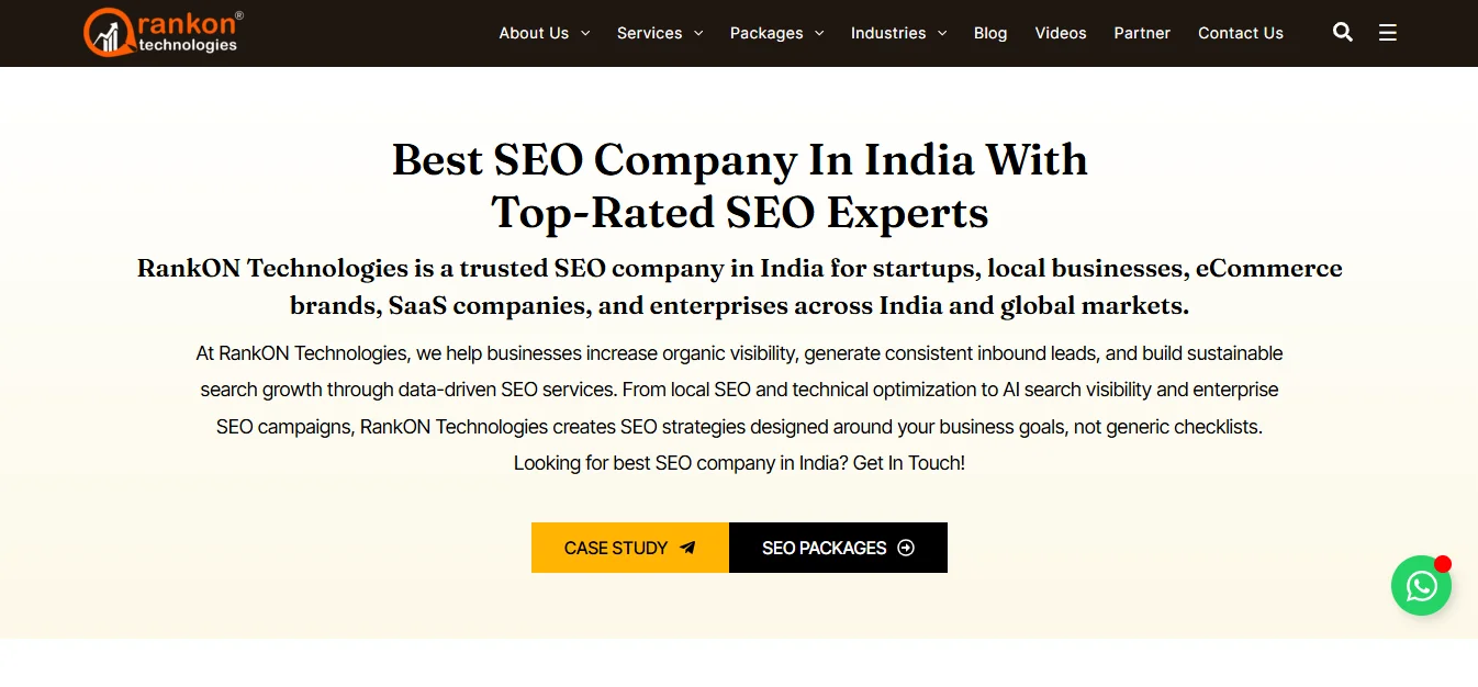 Top 10 Best GEO & AIO Agencies in India for AI Search Optimization in 2026 - 10. RankON Technologies