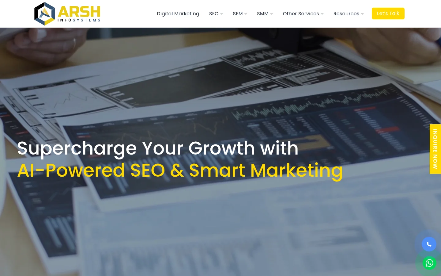 Arsh Infosystems website