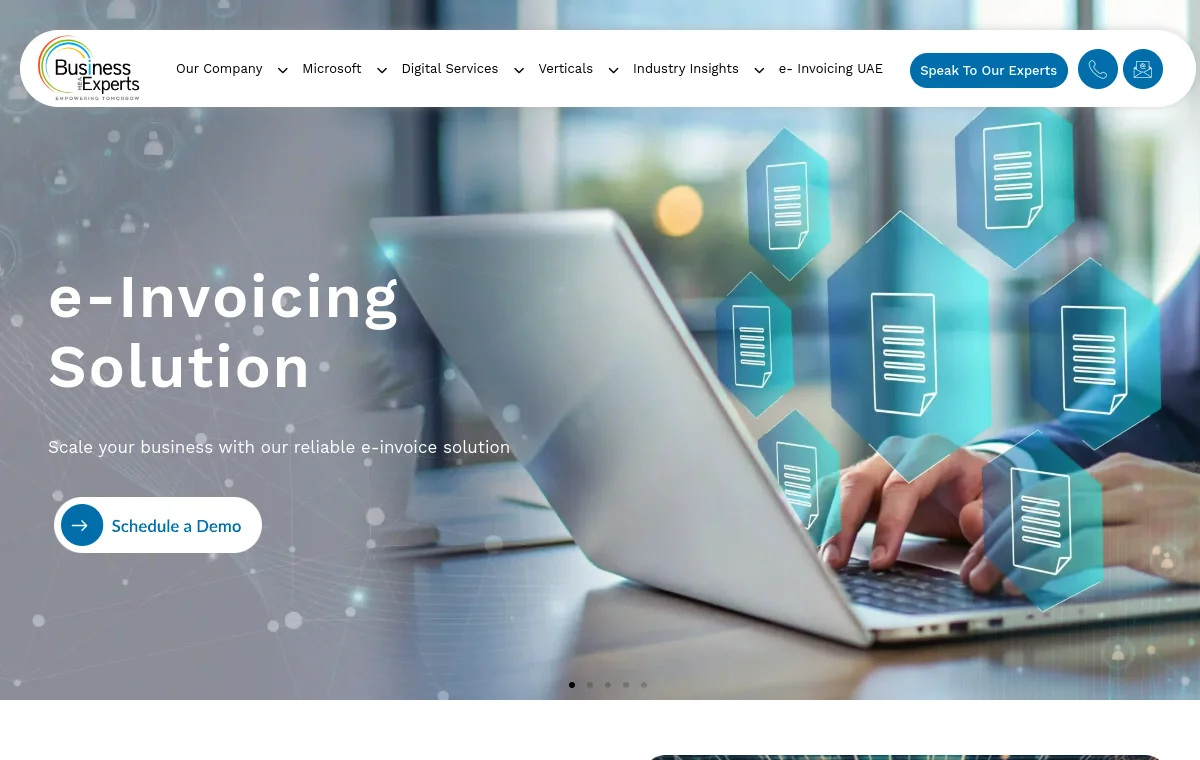 BEMEA (Business Experts MEA) website homepage screenshot