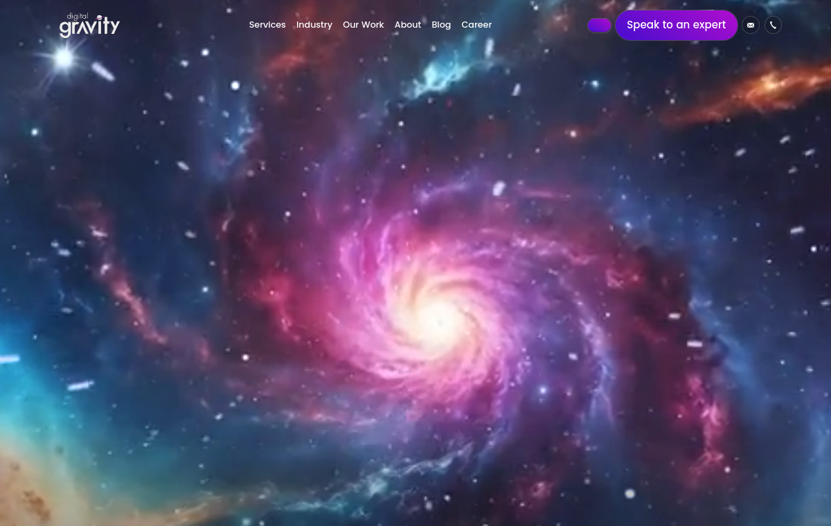 Digital Gravity website homepage screenshot