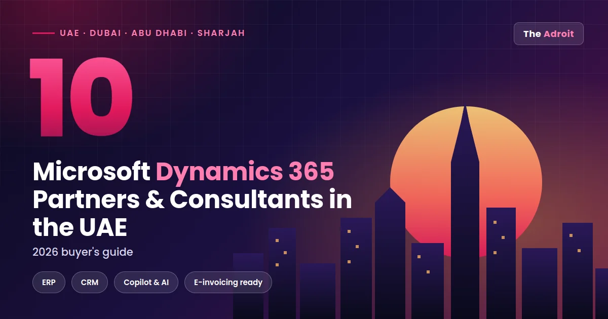 Top 10 Microsoft Dynamics 365 partners and consultants in the UAE, 2026 guide banner