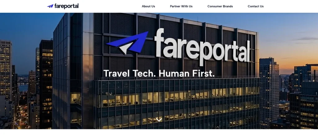 Fareportal website screenshot