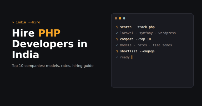 Hire PHP Developers in India | Top 10 Companies 2026-27