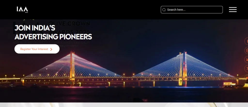 IAA India Chapter website screenshot