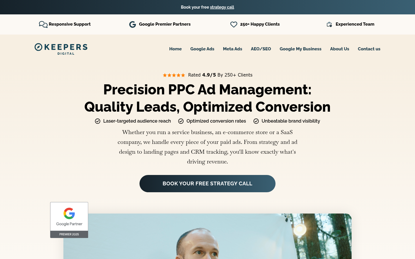 Keepers Digital Marketing website