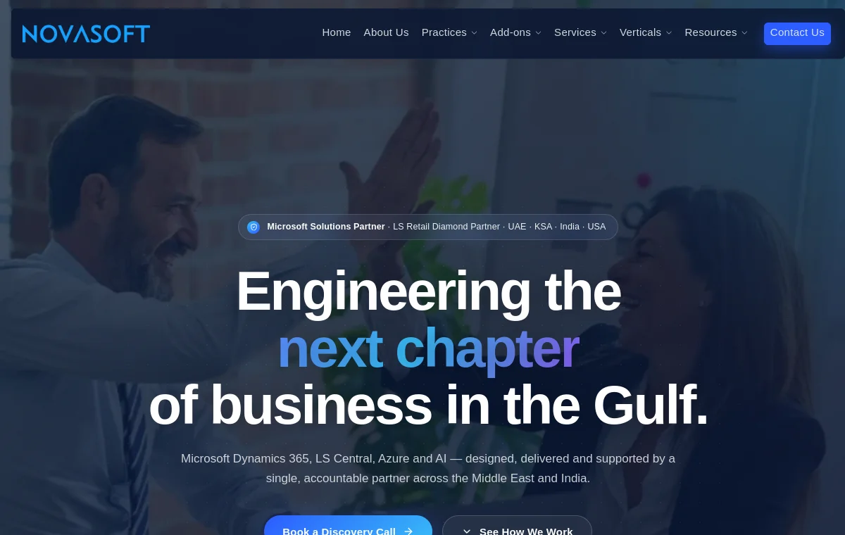 Novasoft website homepage screenshot