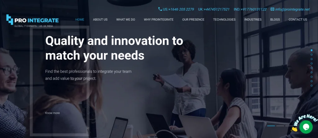 prointegrate.net website screenshot