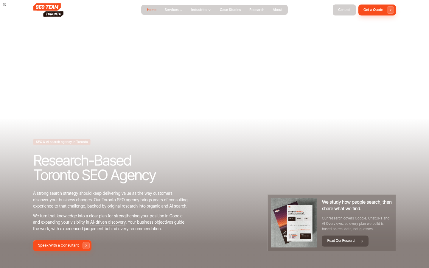 SEO Team Toronto website