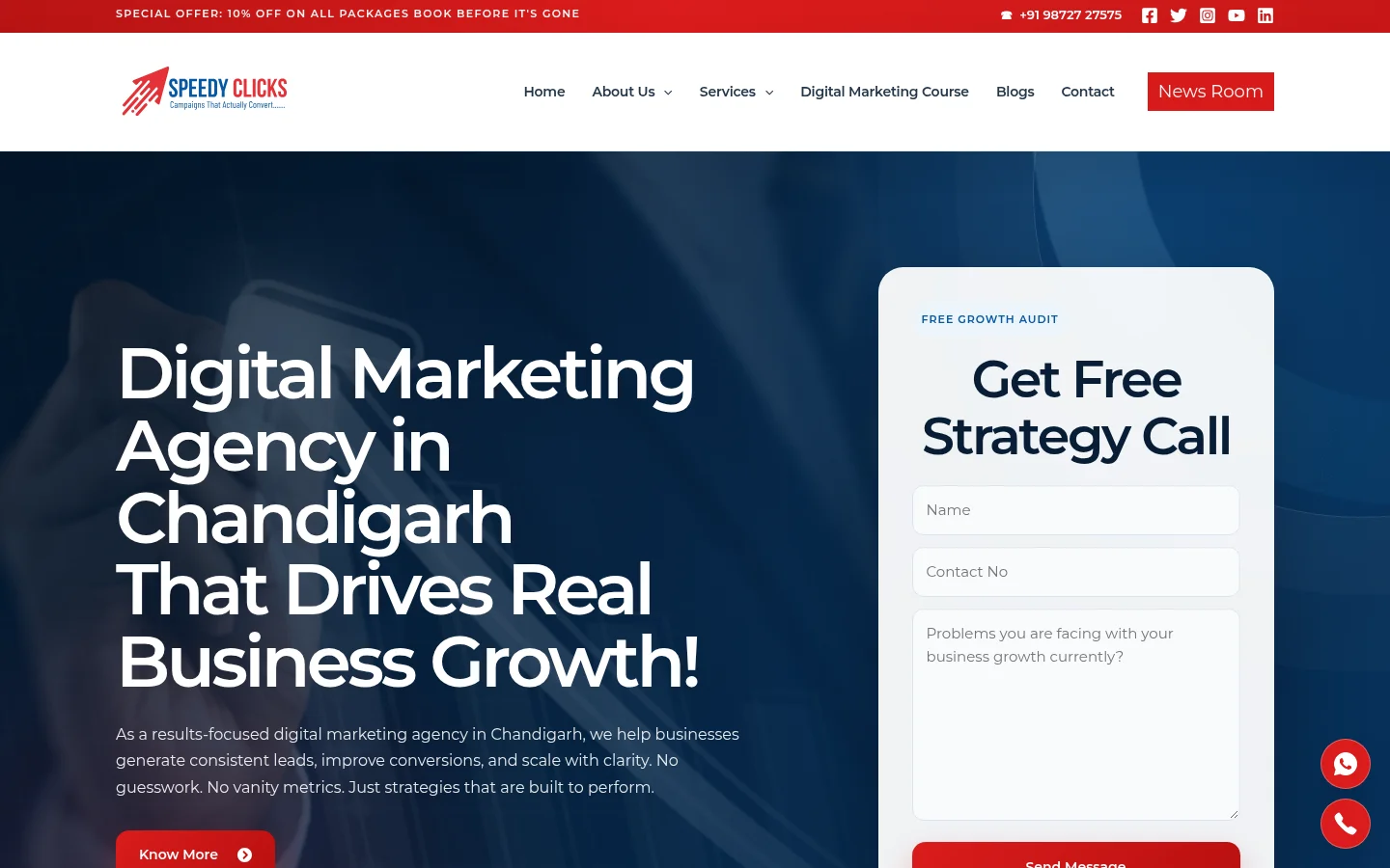 Speedy Clicks website